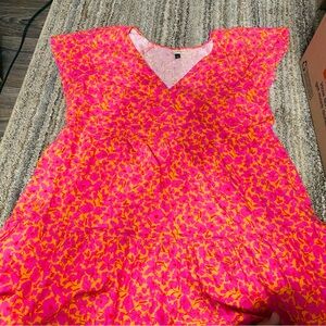 Universal Thread Pink and Orange Floral Top